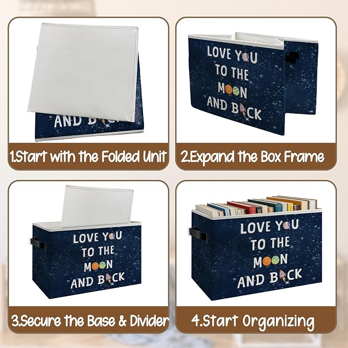 Love You to the Moon and Back Nursery Storage Basket - Image 4