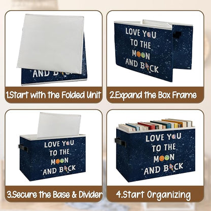 Love You to the Moon and Back Nursery Storage Basket - Image 4