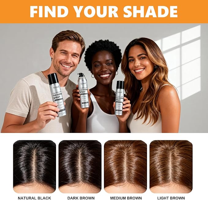 Root Touch Up Hair Color Spray–4oz, Sweat-Resistant & Natural, Instant Gray Hair Cover Up, Temporary Root Concealer Hair Filler Dye Spray for Hairline, Scalp&Thinning– Light Brown–Women & Men