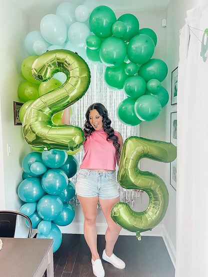 8 Balloon Numbers, 40In Green Balloons - Image 2