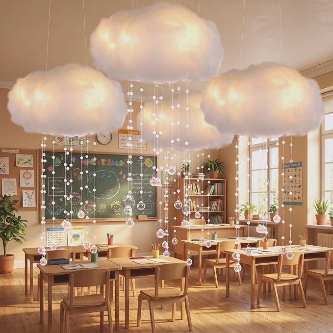 Marsui Artificial Cloud Props LED Hanging Cloud Light String Fake Imitation 3D by Marsui