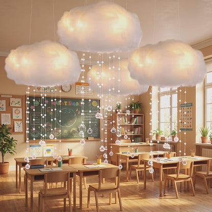 Marsui Artificial Cloud Props LED Hanging Cloud Light String Fake Imitation 3D by Marsui