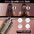 Premium 4-in-1 Oval Blow Dryer Brush, One-Step Hot Air Brush for Smooth, Hair Dryer & Volumizer, Salon Quality, Ionic Blow Dryer Styler & Straightener, Anti-Frizz, Large 3" Barrel, 13" Long