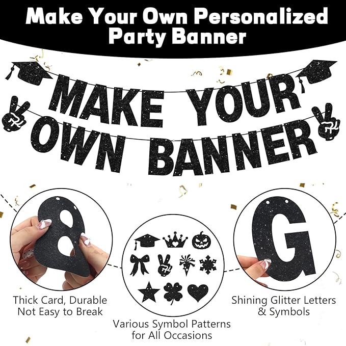 133PCS DIY Banner Kit with Letters Symbols, Make Your Own Banner, Personalized - Image 3