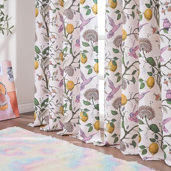 Topfinel Pink Window Curtains 96 Inch Long Cute Heat Block Vintage Farmhouse - Image 4