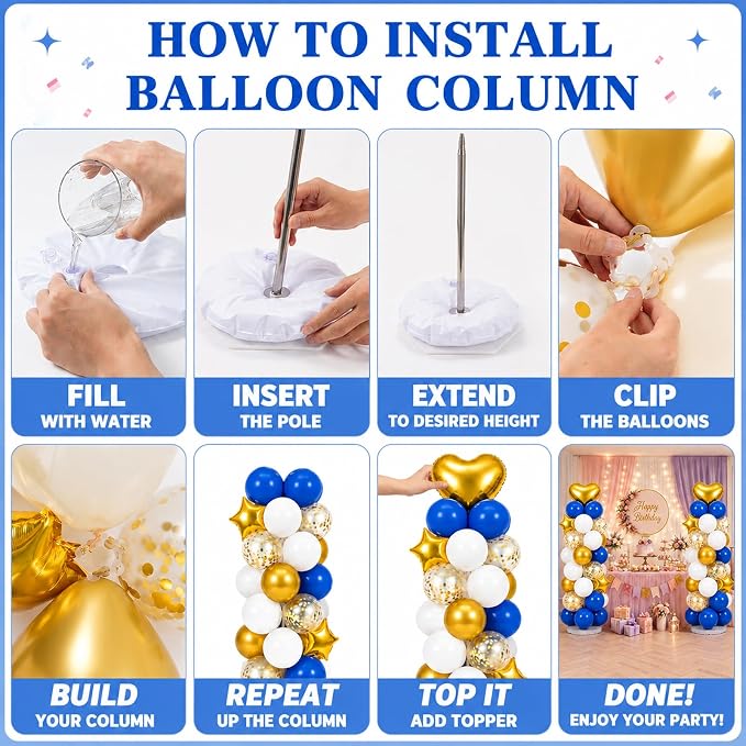 Balloon Towers Set of 2, Balloon Column Stand - Image 5