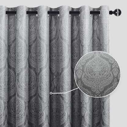DWCN Ombre Black Blackout Curtains - Image 2