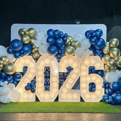 Royal Blue Gold White Balloons for Wedding Graduation Birthday Decorations | - Image 3