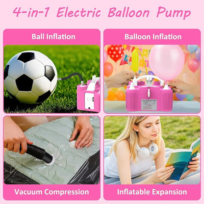 4-in-1 Balloon Pump Electric Balloon Pump Inflador De Globos Electrica Sports - Image 3