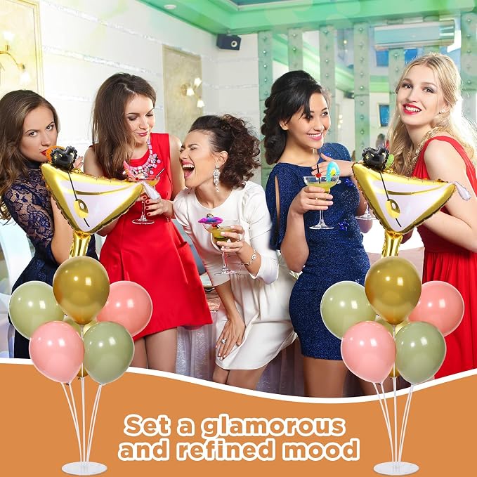 Martini Birthday Party Balloons Stand Kit 2 Sets - Image 7