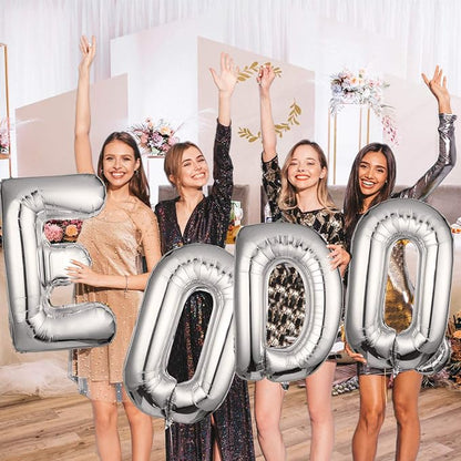 Single Aluminum Hanging Foil Film Silver Letter Balloons Q 40 Inch | - Image 5