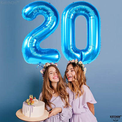 KatchOn Blue 0 Number Balloons 40 Inch | 0 Digit Balloon - Image 2