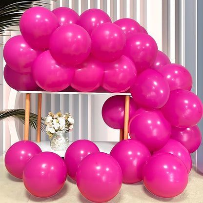 Firomi Hot Pink Latex Balloons 12-inch 100 Pack | Big Helium Round Magenta by Firomi
