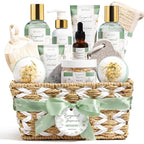 Christmas Birthday Gifts for Women, Bergamot Jasmine Relaxing Spa Gift Baskets for Women Self Care Package Bath Gift Set, Home Bath and Body Kit Pampering Gifts for Womens Mom Her Friends Sister Wife