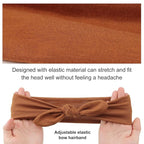 DRESHOW 8 Pack Adjustable Knotted Headbands Non Slip Elastic Yoga Hair Bands Solid Colors Headbands for Women and Girls