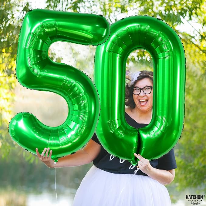 KatchOn Dark Green 0 Number Balloons 40 Inch | 0 Digit Balloon, Number 0 - Image 7