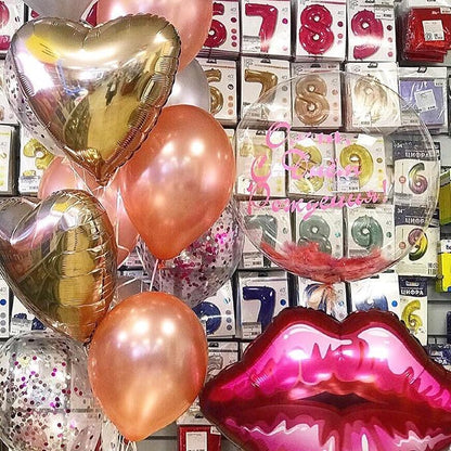 Rose Gold Foil Heart Balloons, Valentines Balloons 18inch Foil Balloons - Image 6