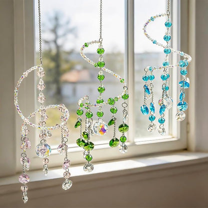 3 Pcs Crystal Suncatchers Wind Chimes, Spiral Sun Catchers Indoor Window | - Image 8