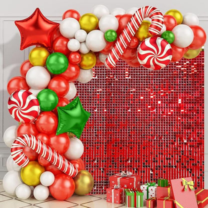 4x6 FT Red Shimmer Wall Backdrop, Glitter Bling Photo Backdrop by Unknown