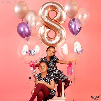 KatchOn Rose Gold 8 Balloon Number 40 Inch, Number 8 Balloon | 8th Birthday - Image 6