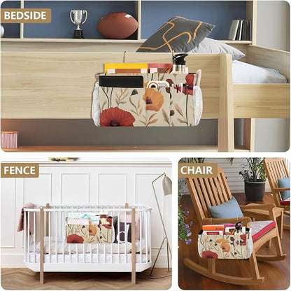 Bedside Caddy Metal Frame Hanging Organizer Bunk Bed Dorm Accessories Hook And - Image 8
