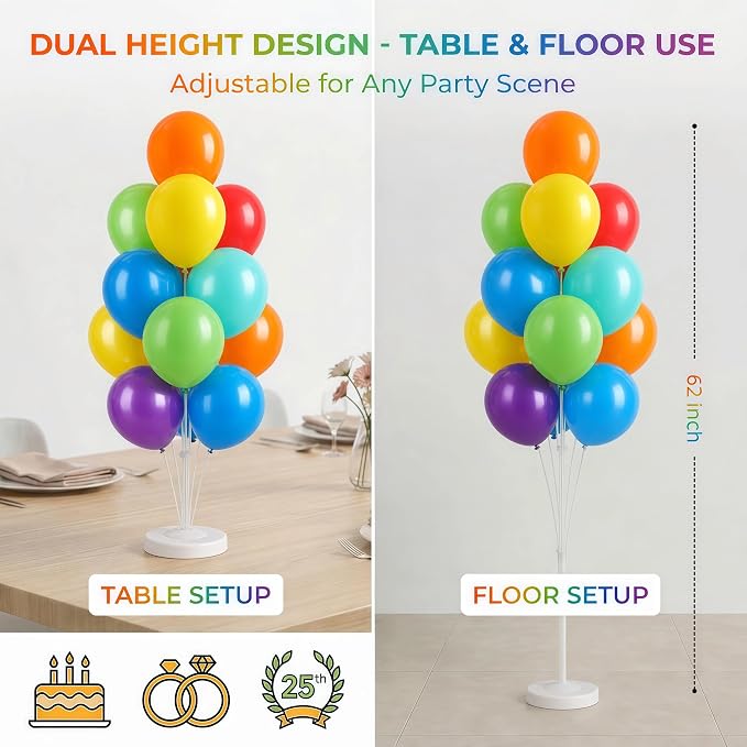 Assorted Rainbow Balloon Column Stand Kit - Image 3