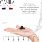 Camila Paris CP2671/2 French Hair Clip for Women, Set of 2 Small 1 inch Girls Hair Claw Clip Jaw Fashion Durable Styling Hair Accessories for Women, Ladies Strong Hold Grip Clamp, Made in France
