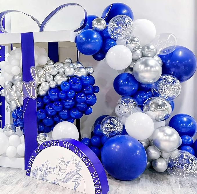Retro Dark Blue Balloons, Birthday Decoration, Wedding Party, Baby Shower - Image 3