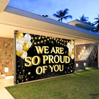 KatchOn We Are So Proud of You Banner 72x44 Inch | Graduation Backdrop - Image 7