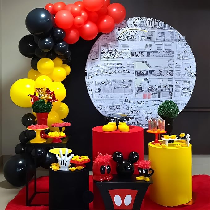 12Inch Red Yellow Black Balloons, Color Helium Party Balloon Yellow Red Black - Image 5