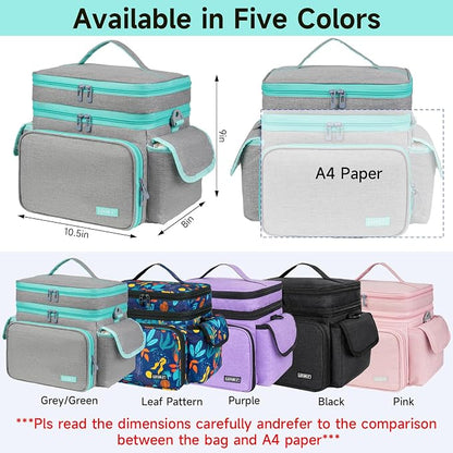 LEFOR·Z Small Sewing Supplies Organizer Bag, Sewing Box | Double-Layer Sewing - Image 2