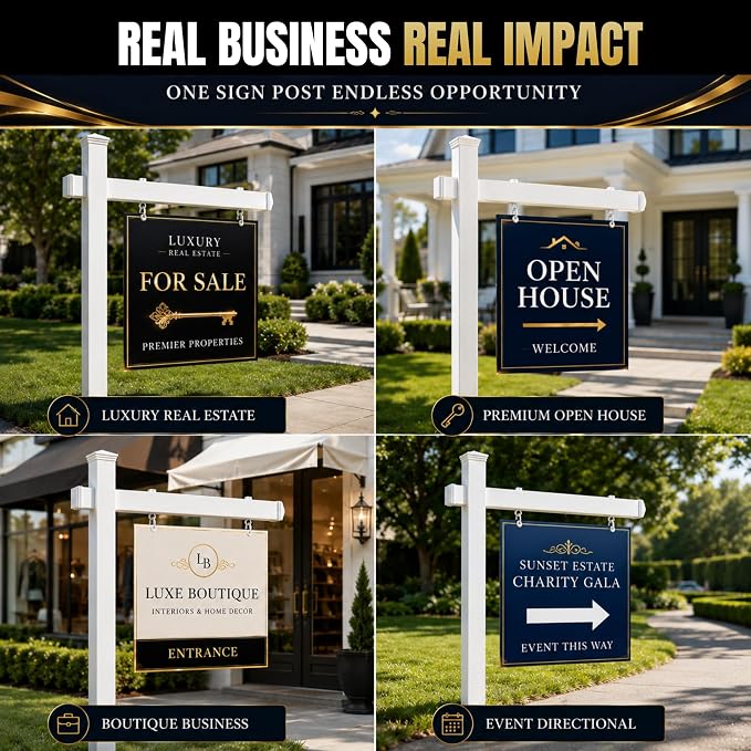 Custom Real Estate Sign Post By BCB Print – Yard Sign Holder - Image 7