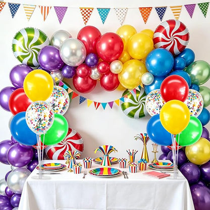 TONIFUL 4 Set Red Yellow Blue Green Balloon Stand Centerpieces - Image 6