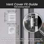 Repa Market 5 Inch White Dryer Vent Cover/Duct Cover for Walls or Ducting/ABS Plastic Grille with Flaps and Insect Screen/Exhaust and Dryer Vent Covers for Indoor & Outdoor Use