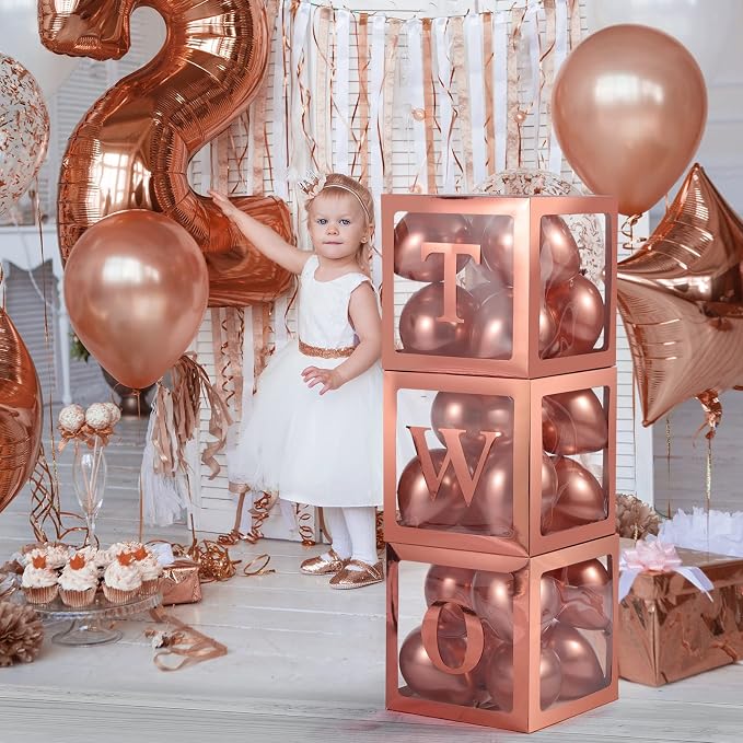 Voircoloria First Birthday Decorations One Balloon Boxes - Image 3
