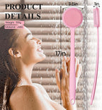 2 Pack Back Scrubber for Shower, 17in Lengthen Long Handle Body Brush, Double Sided Shower Brush for Shower Exfoliating and Massage Can Produce Rich Foam, Long Handle Back Scrubber for Men