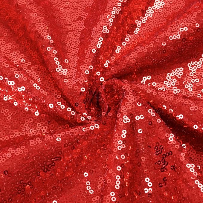 Eternal Beauty Red 3mm Sequin Backdrop 6x8 Ft - Image 9
