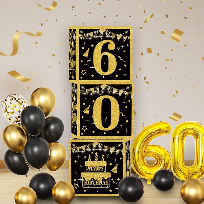 Gold 60th birthday decorations for men - Image 3