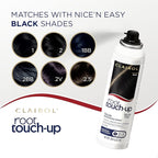 Clairol Root Touch-Up by Nice'n Easy Temporary Hair Coloring Spray, Black Hair Color, Pack of 2
