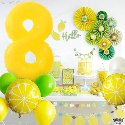 KatchOn Yellow Number 8 Balloon 40 Inch, 8 Balloon | 8th Birthday Decorations - Image 6