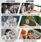 10 PCS Headbands for Women - Fashion Non Slip Cotton Headbands for Women and Men Perfect for Sports and Outdoor Activities in Summer,Including Running, Yoga, Cycling, Gym Workouts