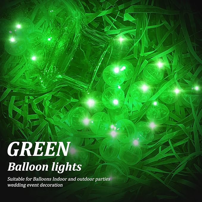 200pcs LED Green Balloon Lights, Round LED Mini Lights - Image 3