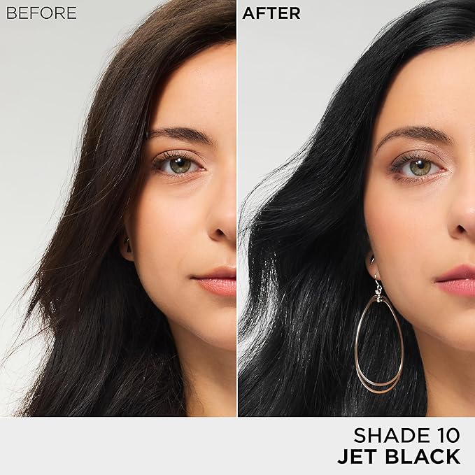 L’Oreal Paris Feria Multi-Faceted Shimmering Permanent Hair Color, High Intensity Hair Dye for 3X Highlights, 10 Jet Black (Blackest Black), 1 Hair Dye Kit