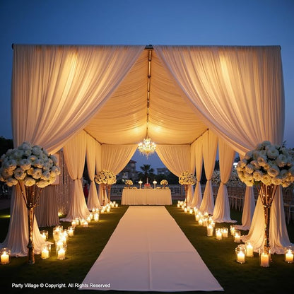 40ft×12ft White Backdrop Curtain - Image 8