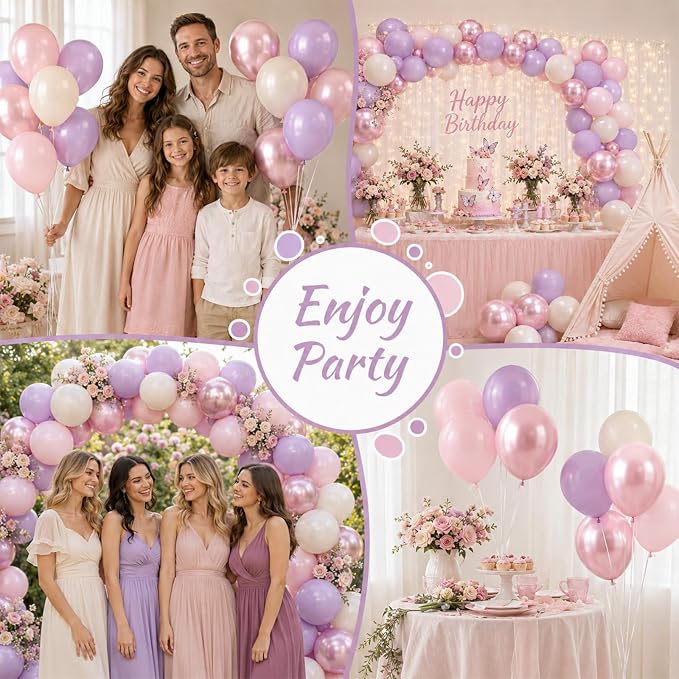 Pink and Purple Balloons, Party Balloons - Image 7