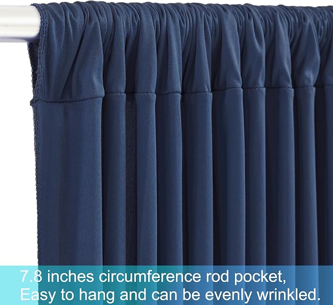 10x12 Navy Blue Backdrop Curtains - Image 8