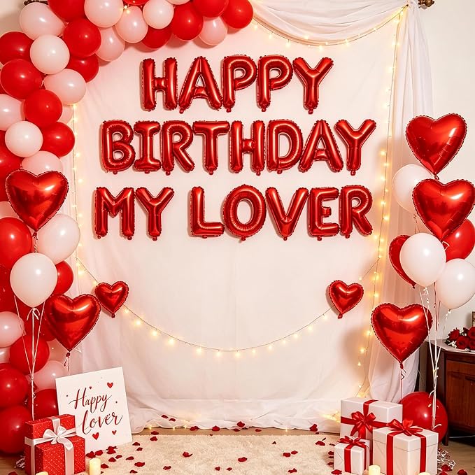 TONIFUL Red Letter Balloons 26 Pcs 1 Set A-Z Alphabet Banner Kit 16 Inch Mylar - Image 5