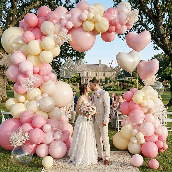 Pink and Yellow Balloon Arch Kit - Image 6