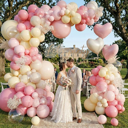 Pink and Yellow Balloon Arch Kit - Image 6