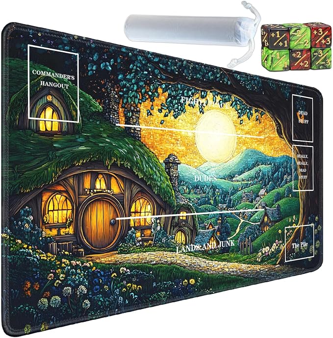 for TCG Playmat with Zones, Non-Slip Rubber Bottom Trading Card Game Mat with by Unknown